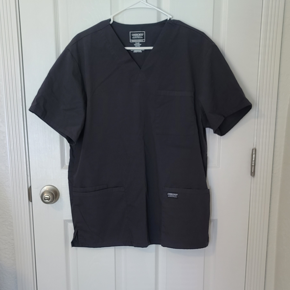 Dark Gray 4 Pocket Crub Top